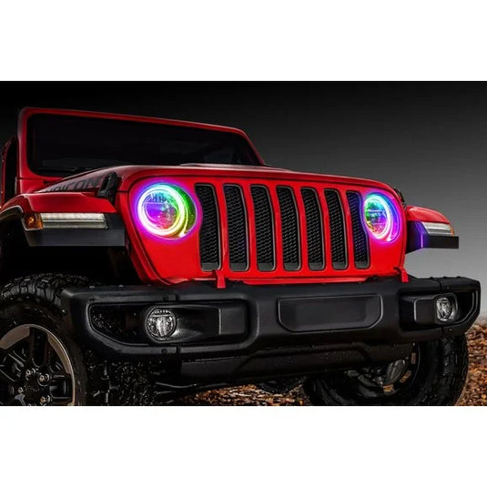 Oracle Lighting Waterproof Surface Mount LED Headlight Halo Kit for 18-20 Jeep Wrangler JL