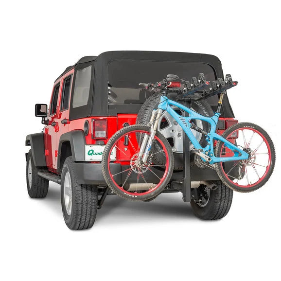 Load image into Gallery viewer, Quadratec 4 Bike Folding Bike Rack for 2&quot; Receiver Hitch
