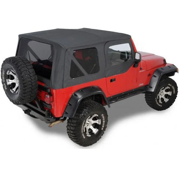 QuadraTop Replacement Soft Top with Upper Doors & Tinted Rear Windows for 97-06 Jeep Wrangler TJ