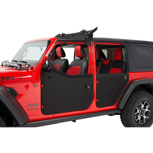 Bestop 2-Piece Fabric Doors for 18-24 Jeep Wrangler JL Unlimited & Gladiator JT