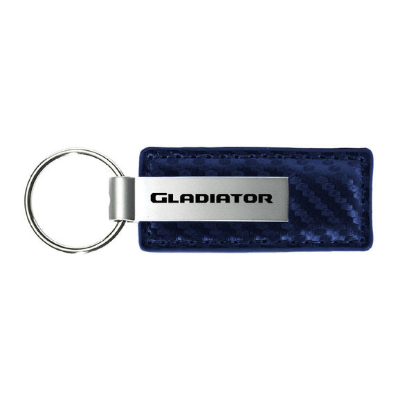 Load image into Gallery viewer, Automotive Gold Carbon Fiber Leather Gladiator Keychain
