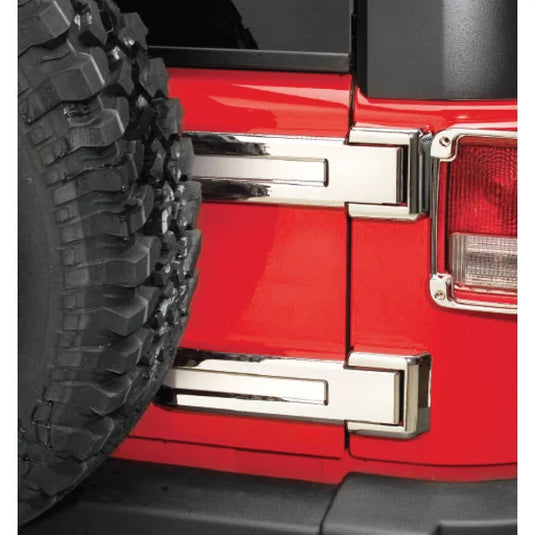 Putco 401266 Chrome Tailgate Hinge Covers for 07-18 Jeep Wrangler JK