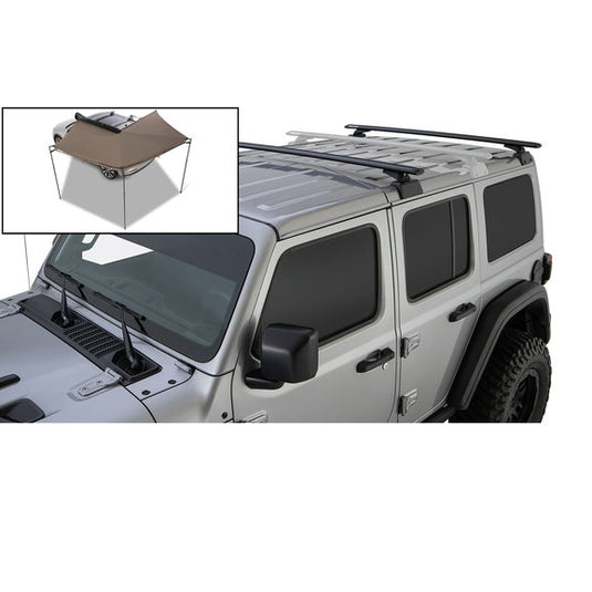 Rhino-Rack Vortex 2-Bar Backbone Roof Rack for 18-24 Jeep Wrangler JL Unlimited with Hardtop