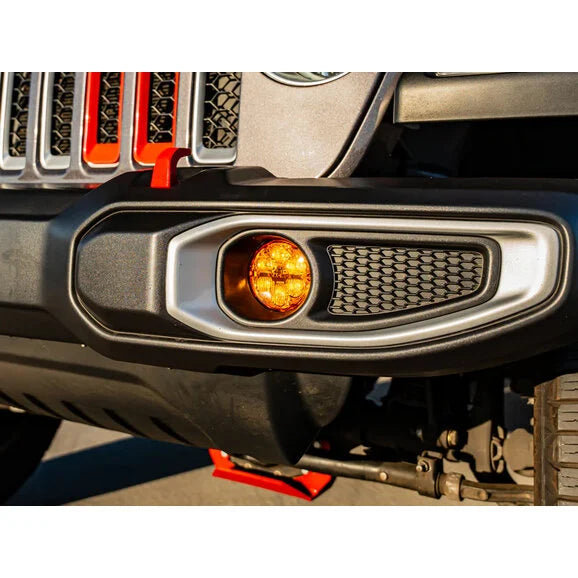 Nacho Offroad Lighting Quatro Fog Mount Brackets for 07-24 Jeep Wrangler JK, JL & Gladiator JT