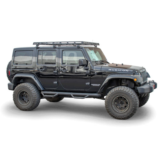 DV8 Offroad Roof Rack For 07-18 Jeep Wrangler JKU, 18-24 Wrangler JL, 20-24 Gladiator JT