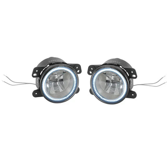 Oracle Lighting Fog Light Kit with Halo Rings for 07-18 Jeep Wrangler JK