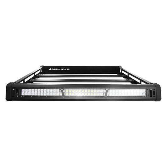 Black Horse Off Road Traveler Roof Rack with 40" LED Light Bar for 07-18 Jeep Wrangler JK Unlimited 4-Door