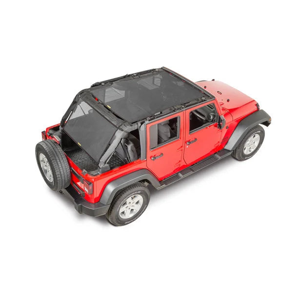 Dirtydog 4X4 Safari & Cargo Sun Screen for 07-18 Jeep Wrangler Unlimited JK 4 Door