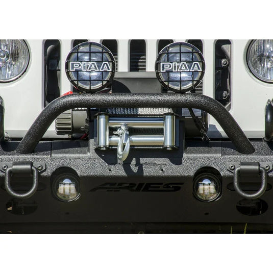 Aries 2072100 Winch Adapter Plate with Fairlead Mount for 07-18 Jeep Wrangler JK