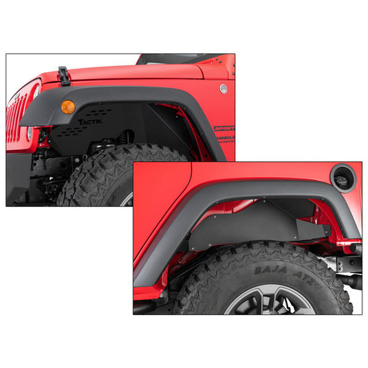 TACTIK Aluminum Inner Fender Liners for 07-18 Jeep Wrangler JK