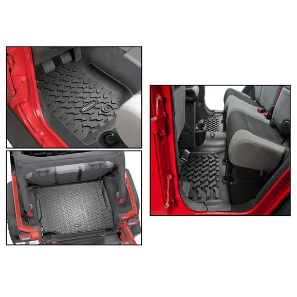 Quadratec Ultimate All Weather Floor Liner Triple Combo for 14-18 Jeep Wrangler Unlimited JK 4 Door