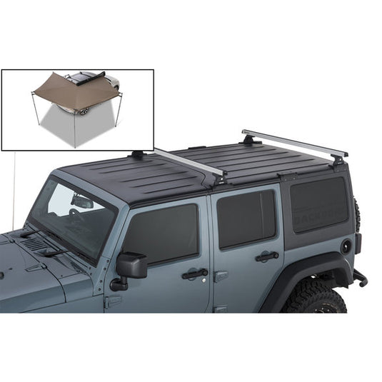 Rhino-Rack Heavy Duty 2-Bar Backbone Roof Rack for 07-18 Jeep Wrangler Unlimited JK Hardtop