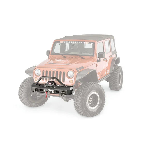 Load image into Gallery viewer, WARN 101450 Elite Series Front Stubby Bumper with Grille Guard for 07-18 Jeep Wrangler JK
