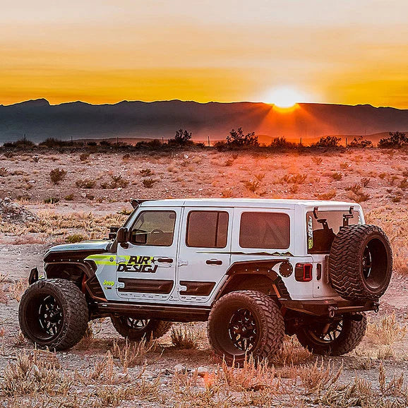 Air Design JE05A15 High Top Fender Flare Set in Satin Black for 18-24 Jeep Wrangler JL