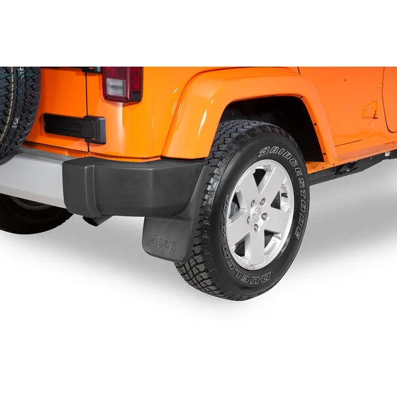 Load image into Gallery viewer, Mopar 82210232 Rear Jeep Logo Splash Guards for 07-18 Jeep Wrangler JK
