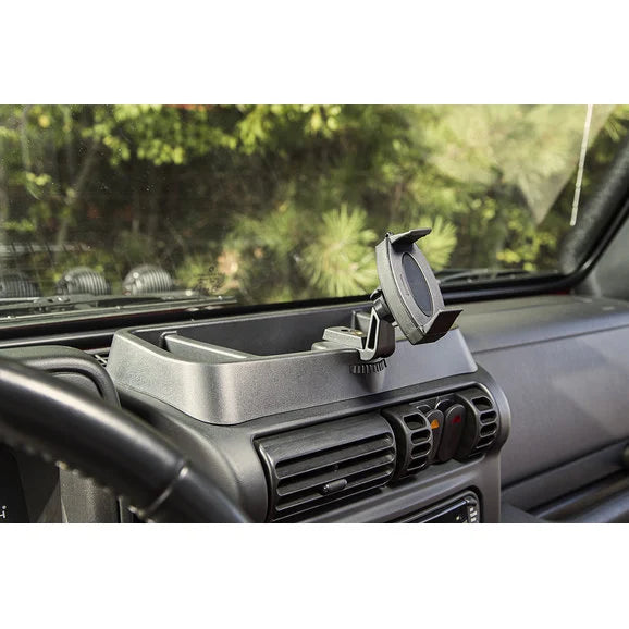 Load image into Gallery viewer, Rugged Ridge 13551.19 Dash Multi-Mount System with Phone Holder for 97-06 Jeep Wrangler TJ &amp; Unlimited
