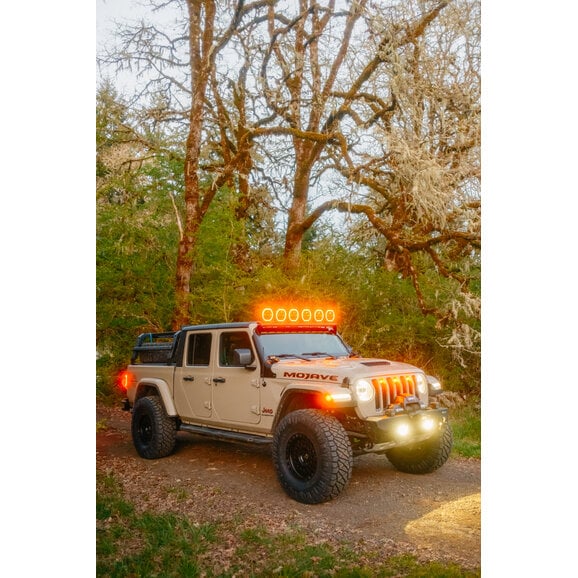 Load image into Gallery viewer, Quadratec STEALTH 7&quot; Round Eclipse Light Bar Kit for 18-24 Jeep Wrangler JL &amp; Gladiator JT
