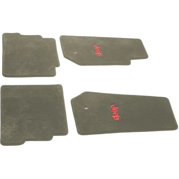 Lloyd Mats J0371197 4-Piece Floor Mats in Khaki with Red Logo for 05-08 Jeep Grand Cherokee WK