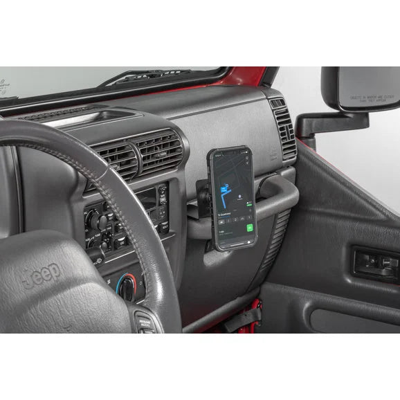 Quadratec Magnetic Grab Handle Phone Mount for 97-06 Jeep Wrangler TJ