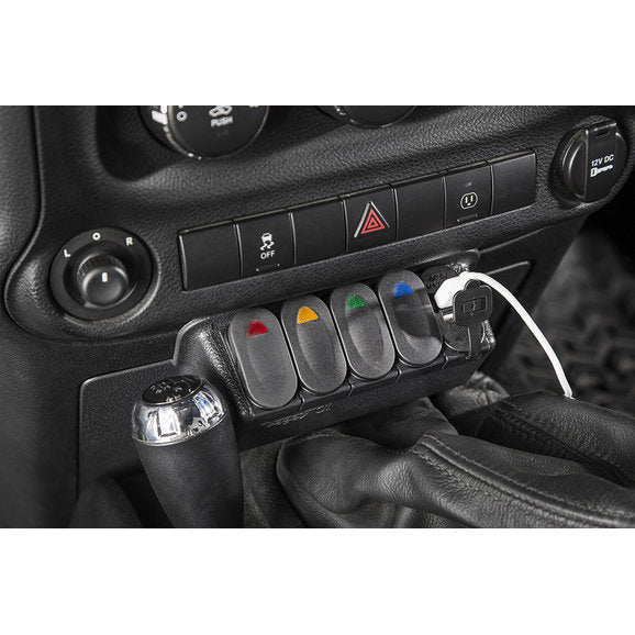 Rugged Ridge 17235.84 Lower Switch Panel Kit with Switches for 11-18 Jeep Wrangler JK