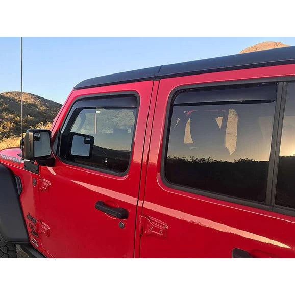 EGR In Channel Style Window Visors for 18-22 Jeep Wrangler JL Unlimited & Gladiator JT