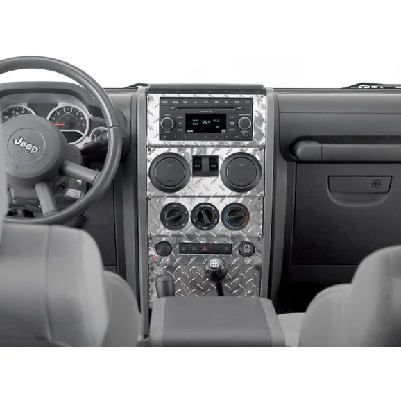 Warrior Products Dash Panel Overlay for 07-08 Jeep Wrangler Unlimited JK 4 Door with Power Windows