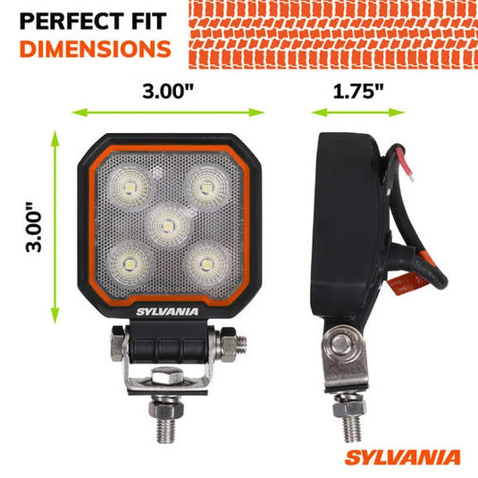 Sylvania RGCUBE3INFL.BX2 Rugged 3 Inch LED Pod Cube- Flood Light Pair