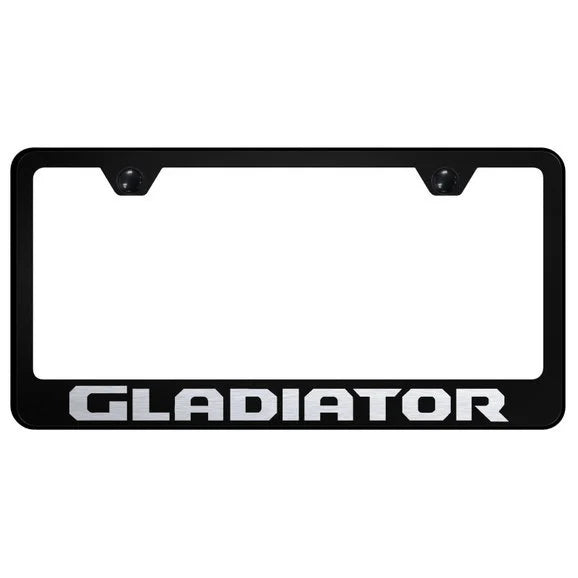 Automotive Gold Laser Etched Stainless Gladiator License Plate Frame