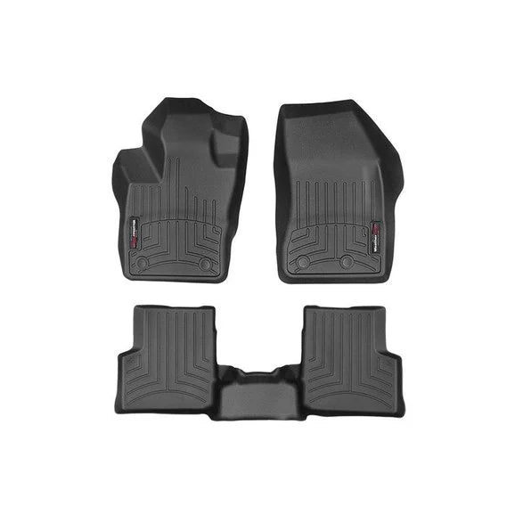 Load image into Gallery viewer, WeatherTech 44814-1-2 DigitalFit Front &amp; Rear FloorLiner in Black for 15-20 Jeep Renegade
