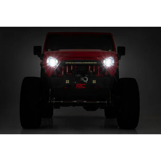 Rough Country RCH5100 9 Inch LED Projector Headlights for 18-24 Jeep Wrangler JL & 20-24 Gladiator JT