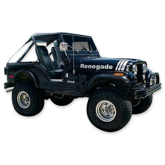 Load image into Gallery viewer, Phoenix Graphix Renegade Vinyl Hood Graphics Kit for 70-95 Jeep CJ &amp; Wrangler Vehicles
