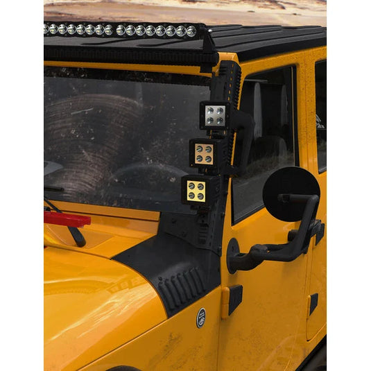 DV8 Offroad D-JP-190052-PIL A-Pillar Rail System for 07-18 Jeep Wrangler JK