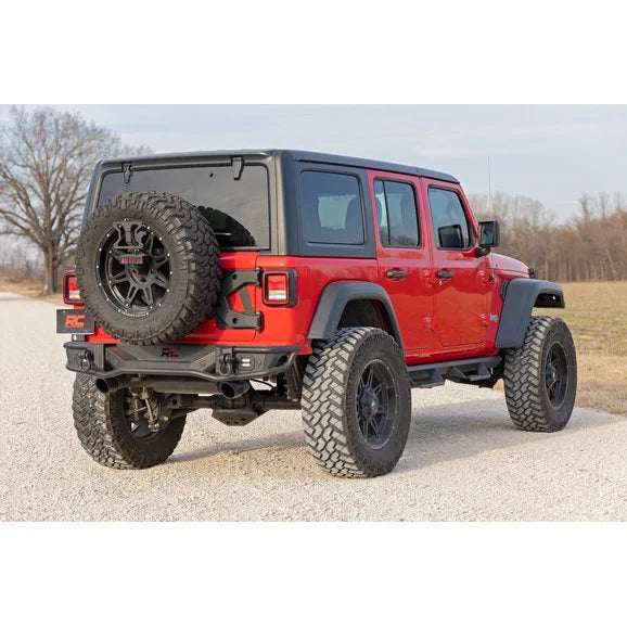 Load image into Gallery viewer, Rough Country 10648 Tubular Rear Bumper for 18-24 Jeep Wrangler JL
