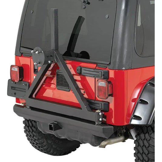 Rugged Ridge Classic Rock Bumper Rear Tire Carrier with 2