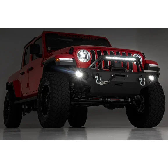 Load image into Gallery viewer, Rough Country 10585 Full Width Front Trail Bumper for 07-24 Jeep Wrangler JK, JL &amp; Gladiator JT
