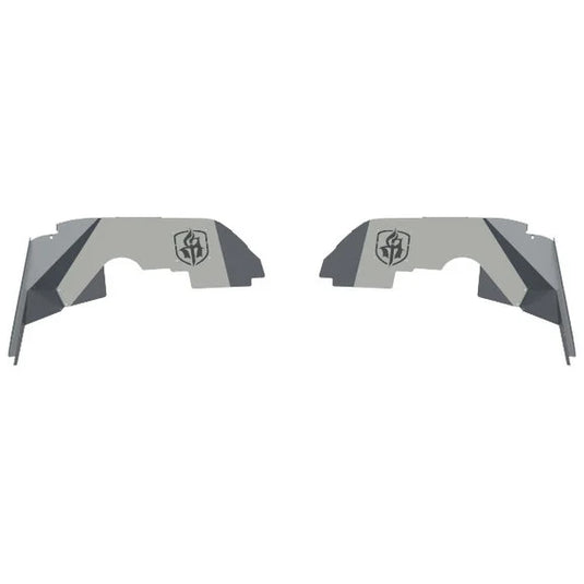 Road Armor Stealth Body Armor Inner Fender Liners for 18-24 Jeep Wrangler JL & Gladiator JT- Bare Stainless Steel