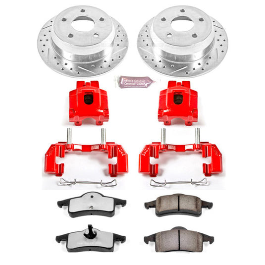 Power Stop KC2148-36 Front & Rear Z36 Extreme Performance Truck & Tow Brake Kit with Calipers for 99-02 Jeep Grand Cherokee WJ with Teves Calipers