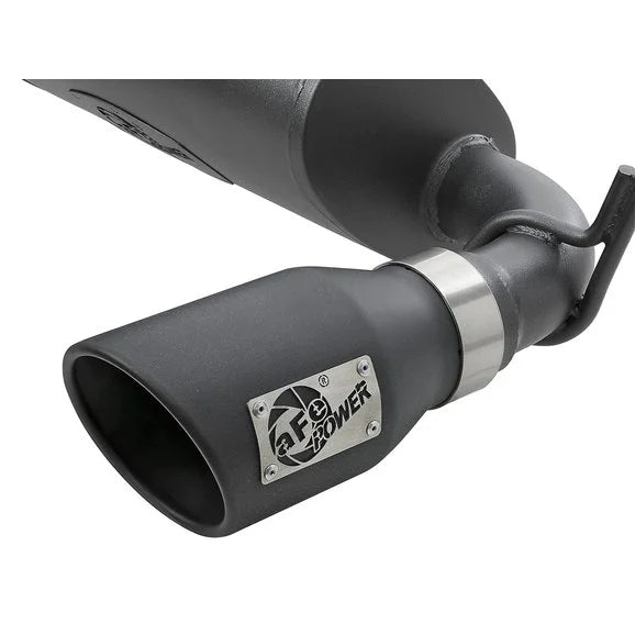 Load image into Gallery viewer, aFe Power 49-48061-B Rebel Series 2.5&quot; 409 Stainless Steel Axle-Back Exhaust System- Black for 07-18 Jeep Wrangler JK
