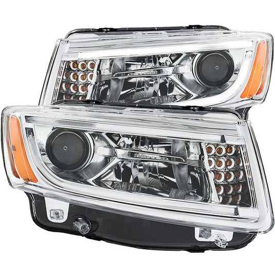 Anzo USA Projector Headlight with Plank Style Design for 14-15 Jeep Grand Cherokee WK2