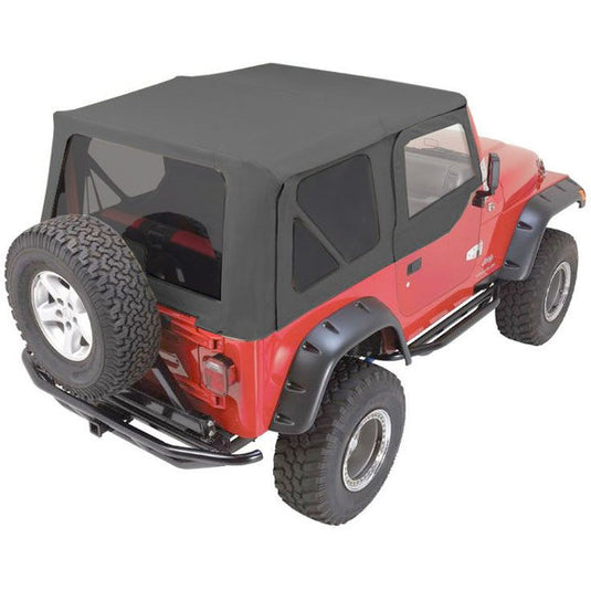 Rampage Products Complete Soft Top Kit with Upper Doors & Tinted Windows for 97-06 Jeep Wrangler TJ