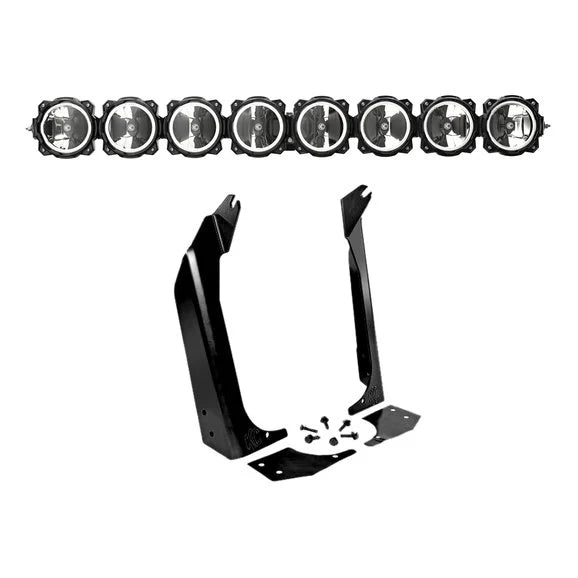 Load image into Gallery viewer, KC HiLiTES 91337 Gravity Pro6 8-Light Combo Beam LED Light Bar System for 97-06 Jeep Wrangler TJ &amp; Unlimited TJ
