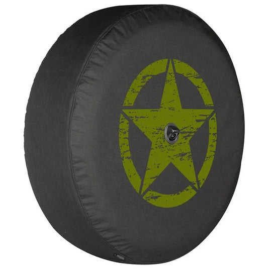 Boomerang Enterprises Distressed Star Logo Tire Cover for 18-20 Jeep Wrangler JL