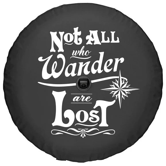 Load image into Gallery viewer, Boomerang Enterprises Not All Who Wander Are Lost Logo Tire Cover for 18-20 Jeep Wrangler JL
