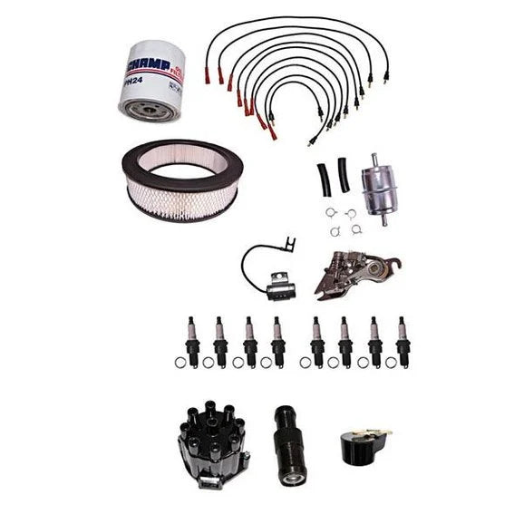 OMIX 17257.82 Ignition Tune Up Kit for 72-74 Jeep CJ Series with V8 Engine