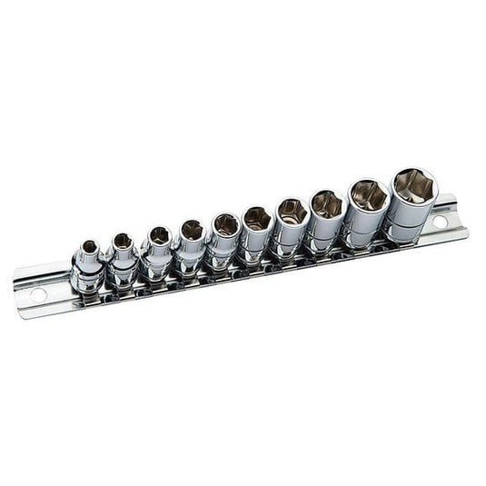 Eastwood 32168 10 Piece 1/4" Drive SAE Shallow Socket Set