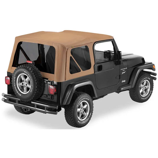 Bestop 79139-37 Sailcloth Replace-a-top Soft Top with Tinted Windows in Spice for 97-06 Jeep Wrangler TJ