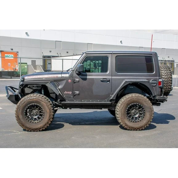 Load image into Gallery viewer, DV8 Offroad SRJL-26 Body &amp; Frame Mounted Rock Sliders for 18-22 Jeep Wrangler JL 2-Door
