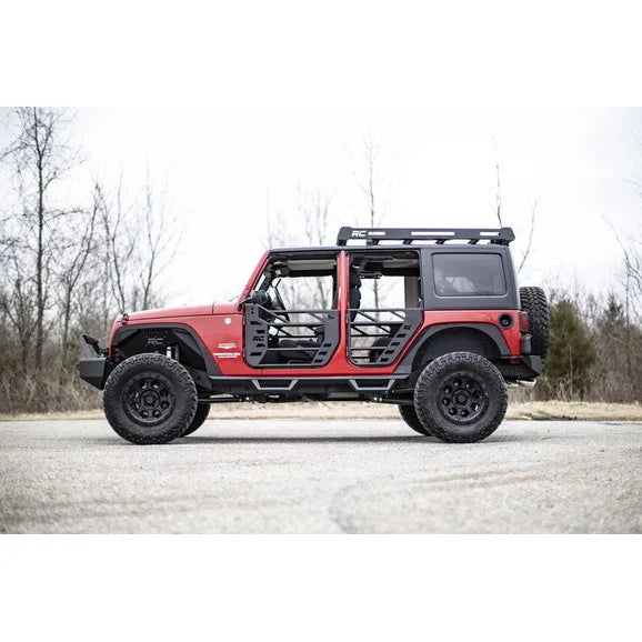 Load image into Gallery viewer, Rough Country 10587 Rear Steel Tube Doors for 07-18 Jeep Wrangler Unlimited JK
