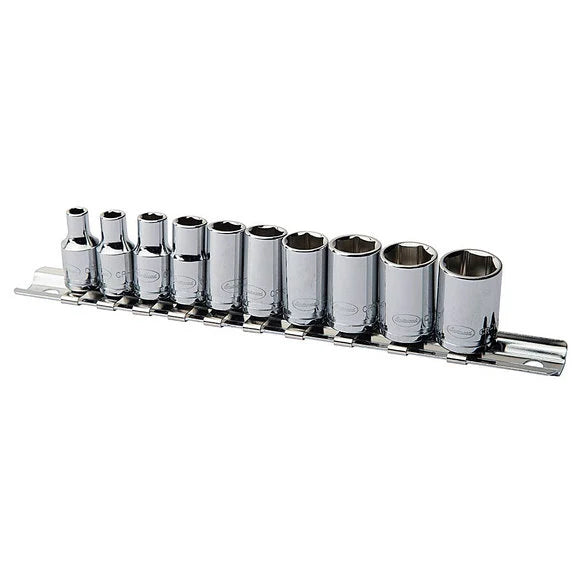 Load image into Gallery viewer, Eastwood 32165 10 Piece 1/4&quot; Drive Metric Shallow Socket Set
