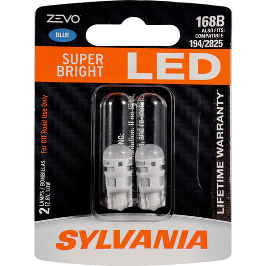 Sylvania 168BLED.BP2 #168B Blue Zevo LED Mini 2 Pack